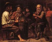 Mathieu le Nain Peasants in a Tavern oil on canvas